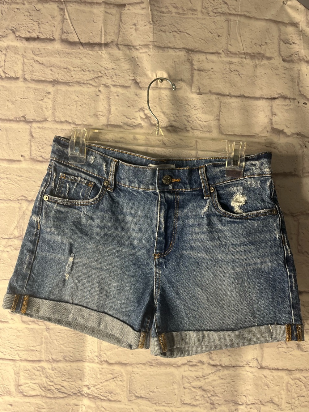 LOFT Womens Distressed Shorts Size 26 cuffed Jean shorts